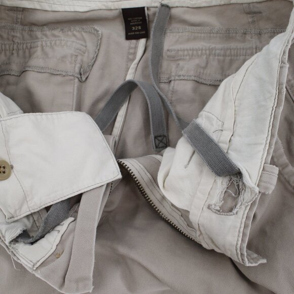 Y2K Abercrombie & fitch cargo pants Men's 32 34x29 flat front distressed cotton - Picture 16 of 16